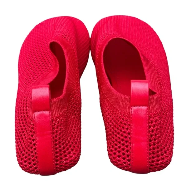 Mango Red Mesh Soft Ballet Slippers Flats — 40 US 9/9.5 - Picture 8 of 10